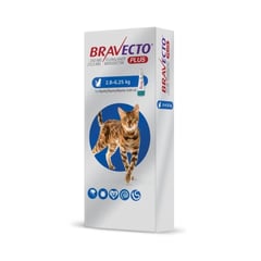 BRAVECTO - Plus Antipulgas Gatos Spot-on 250 MG 2.8 - 6.25 Kg