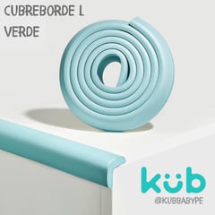 KUB - Cubreborde Bebe anti Golpe 4m Protector de Borde L Verde