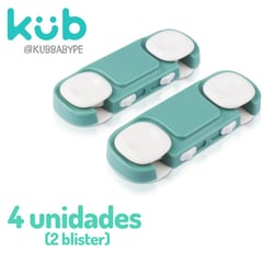 KUB - Protectores De Seguridad Cajones 4 Bebé Simetrico Verde