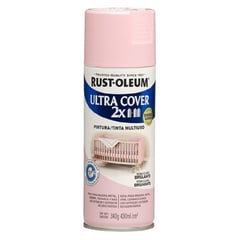 RUST OLEUM - Aerosol Multiusos Ultra Cover 2x Rosa Claro Brillante 340g