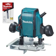 MAKITA - Rebajadora Ruteadora 1/4" 3/8" 900w + Fresa Recta