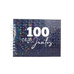 GENERICO - Libro 100 citas Juntos Premium Horizontal Negro