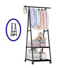 INSPIRA - Estante Organizador Colgador Perchero de Ropa Dormitorio Negro