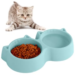 MINARI - Plato Comedero y Bebedero para Gato Perro Mascotas Azul 714P