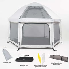 LA SONAJA - CARPA CASITA PISO PROTECTOR SOLAR INTERIOR-EXTERIOR BLANCO