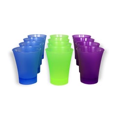 BLUE BOX - VASO KERO CORTO AZUL, VERDE, MORADO x 12