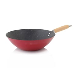 OSTER - Sartén Wok de Carbón Steel 30cm Rojo