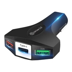 OEM - Cargador de Auto Carro Dual USB Tipo C Carga Rapida 35W