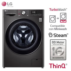 LG - Lavaseca 14/8Kg Carga Frontal con AI DD Inteligencia Artificial WD14BVC2S6C Negro Acero