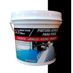 DO DOCTOR OBRA - PINTURA PARA PISOS NEGRO Y PROTECTOR TRANSPARENTE ACRÍLICOS 1.5 GALÓN