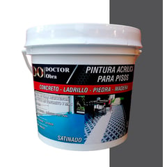 DO DOCTOR OBRA - PINTURA PARA PISOS GRIS OSCURO Y PROTECTOR TRANSPARENTE 100% ACRÍLICOS 1.5 GALÓN