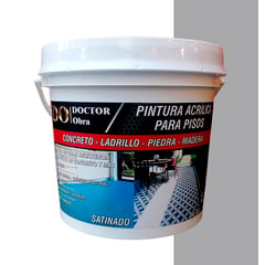 DO DOCTOR OBRA - PINTURA PARA PISOS GRIS PLATA Y PROTECTOR TRANSPARENTE 1.5 GALÓN