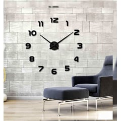 GENERICO - Reloj 3D Grande con Relieve Decorativo Moderno - Sala Hogar Oficina