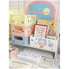 GENERICO - Caja plegable apilable kawaii organizador para escritorio mesa