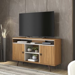 SOPORTEX - Mesa de TV 55" NT 1120 MDP Ceniza-Blanco