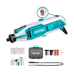 TOTAL TOOLS - MINI GRINDER ESMERIL TOTAL 130W ELÉCTRICO 109 PIEZAS PULIDO - TG513326