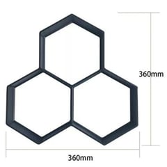 GENERICO - MOLDE PARA ADOQUINES DE CEMENTO PISO SENDEROS HEX 36X36CM