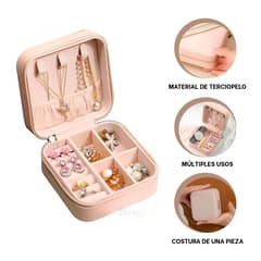 RYBIU IMPORT - Pequeño Joyero Viajero de Color Rosado