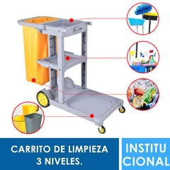 EXORIAM - Carrito de Limpieza Institucional Multipropositos