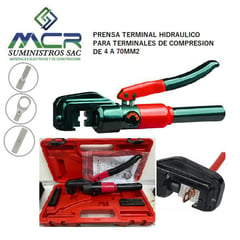 GENERICO - PRENSA TERMINAL HIDRAULICO PARA TERMINAL DE COMPRESION 4 A 70 MM2