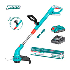 TOTAL TOOLS - CORTADORA DE GRAS 20V PODADORA INALAMBRICA CON BATERÍA Y CARGADOR