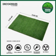 DECORPLAS - Grass Sintético Decograss Modelo Garden 20Mm Verde 200X300