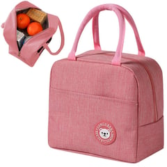 MINARI - Lonchera Térmica Bolsa de Almuerzo Impermeable Rosado V3