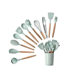 GENERICO - Set Utensilios Cocina Silicona Antiadherente Multifuncional