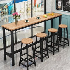 VENTITAS HOME - Mueble Bar Mesa + Sillas Octavia Haya y Negro