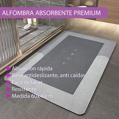 GENERICO - PACK DE 02 ALFOMBRAS DE BAÑO SUPER ABSORBENTES 60X40CM