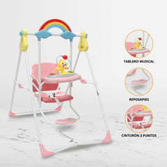 EBABY - Silla Columpio Para Niños «RAINBOW» Pink