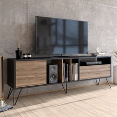 VENTITAS HOME - Mesa de Tv Minimalista 75” Georgina Ventitas Perú Negro y Duna