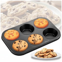 MINARI - Molde Antiadherente para 06 Muffins Galletas Cupcakes J33