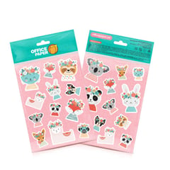 OFFICE PAPER - Stickers Animalitos 18 Unid