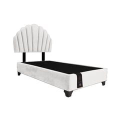 BARAKA HOME - Dormitorio Afrodita + Cabecera patas ajustables 1.5 plz - Ivory