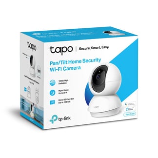 TP LINK - Cámara de Seguridad Giratoria para Casa Wi-Fi 1080p TAPO C200