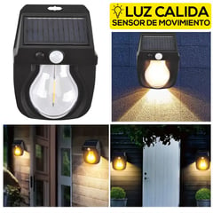 GENERICO - Lámpara Foco Luz Led Solar con Sensor de Movimiento Recargable