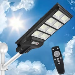 GENERICO - Lampara Poste Solar Alumbrado Publico 200W 600 Leds