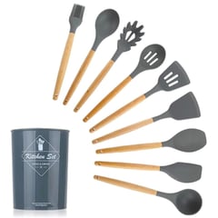 OEM - Set de Utensilios de Silicona para Cocina por 12 pzas Color Gris