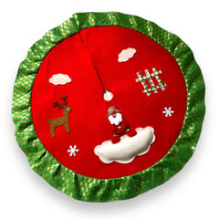 GENERICO - Piso de árbol navideño 85 cm Color Rojo - Hecho a Mano