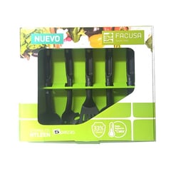 FACUSA - Set de Utensilios Nylon x5 Piezas Negro