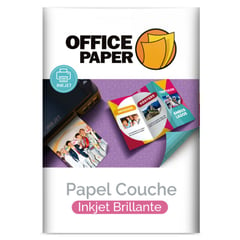 OFFICE PAPER - Papel Couche Brillante Inkjet 120g por 10 Hojas A4