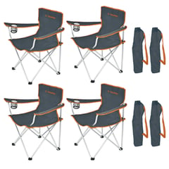 TRUPER - Silla de playa camping portátil plegable 4 unidades,