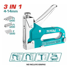 TOTAL TOOLS - Engrapadora Clavadora 3 en 1 Metalica Total