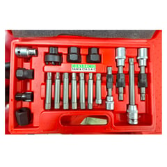 GENERICO - JUEGO EXTRACTOR INSTALADOR POLEAS ALTERNADOR 18PCS WORKTOOLS