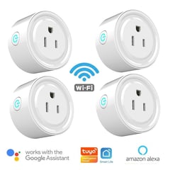 OEM - Enchufe Inteligente Wifi Domotica compatible Google y Alexa Pack x 4