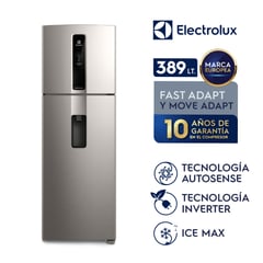 ELECTROLUX - Refrigerador Top Freezer Efficient con AutoSense Inox Look 389L IW43S.