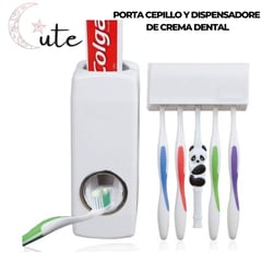 GENERICO - DISPENSADOR DE PASTA DENTAL PORTA CEPILLOS