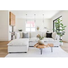 GENERICO - Sofa 3 Cuerpos Rennes + Banqueta de regalo - Blanco