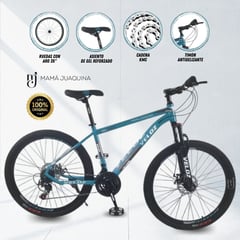 VELOX - Bicicleta Deportiva Aro 26 «CROMOLY» Blue Ice